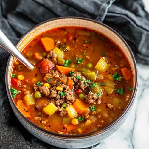 Ground Beef Vegetable Soup Recipe